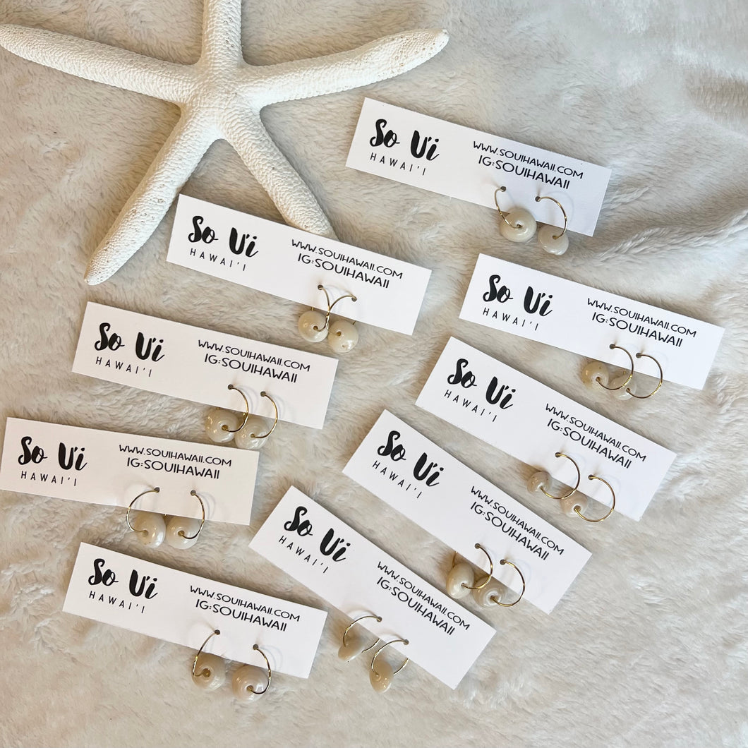 Puka shell hoops