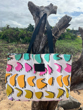 Load image into Gallery viewer, Retro Hebrew + Iwa Hebrew Tyvek Reversible Tote

