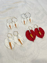 Load image into Gallery viewer, Anthurium Pua hoops
